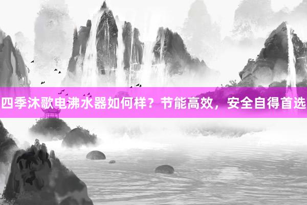 四季沐歌电沸水器如何样？节能高效，安全自得首选
